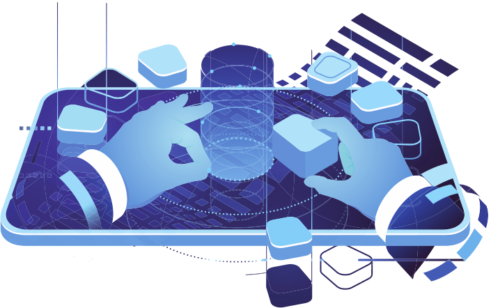 Ilustração representando o conceito do Gêmeo Digital